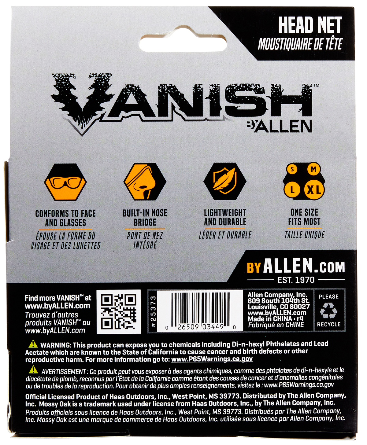 Vanish Visa Form Full Face Head Net Mossy Oak Break-Up Country OSFA — view 3