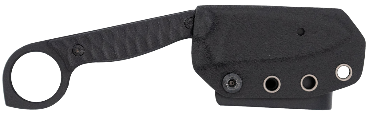 CobraTec Knives Wolfteeth EDC 2.75" Folding Drop Point Plain 14C28N Steel - Black G10 Handle — view 3