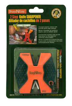 Accusharp 336C SharpNEasy 2-Step Fine/Coarse Ceramic Sharpener Plastic Handle Black/Orange — view 3