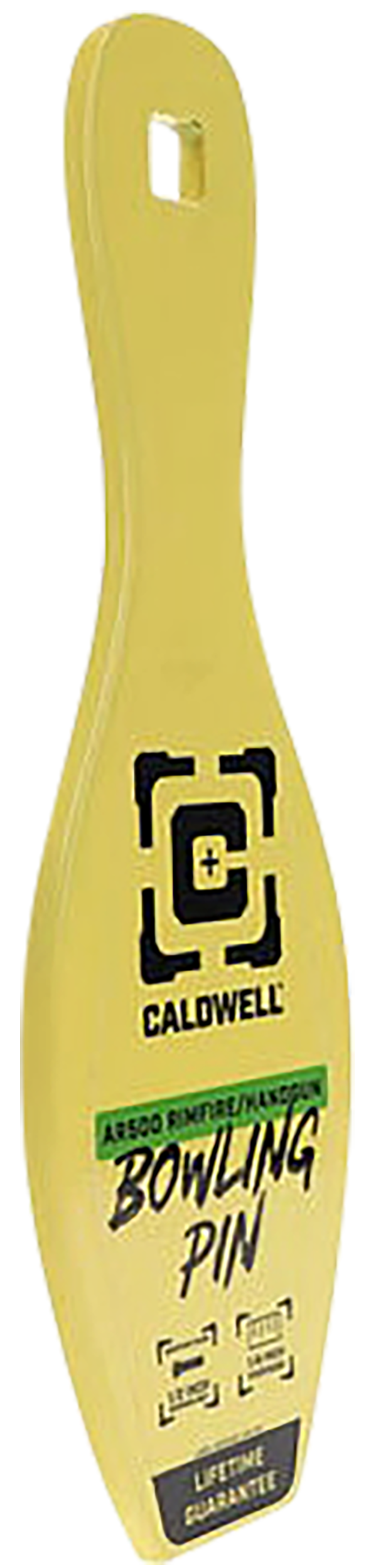 Caldwell AR500 1/4" Rimfire/Handgun Bowling Pin Steel Target - Yellow — view 3