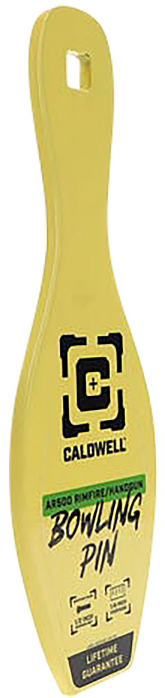 Caldwell AR500 1/4" Rimfire/Handgun Bowling Pin Steel Target - Yellow — view 3