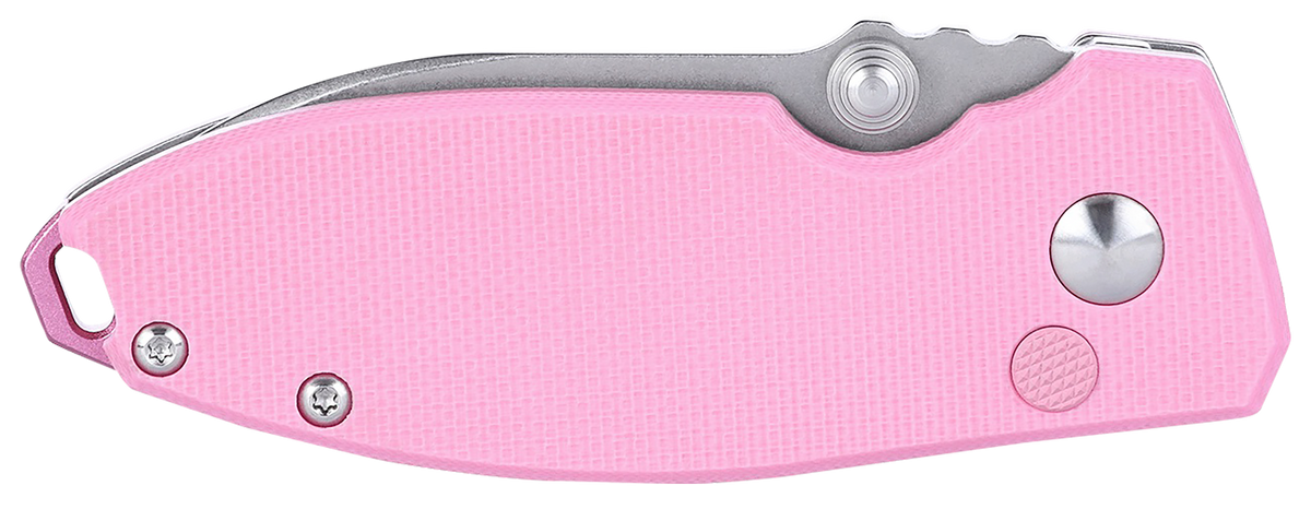 Columbia River CRKT Squid 2.27" Folding Plain Stonewashed D2 Steel Pink G10 — view 3
