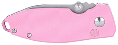 Columbia River CRKT Squid 2.27" Folding Plain Stonewashed D2 Steel Pink G10 — view 3