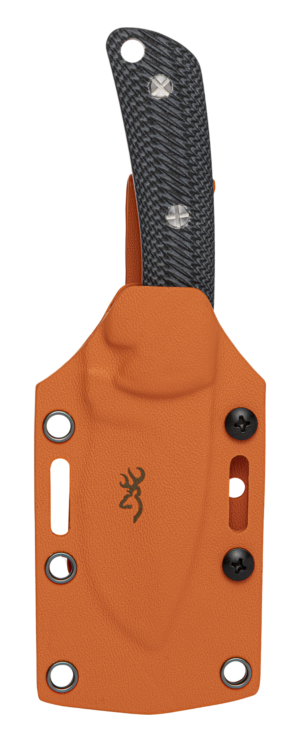 Browning Back Country Small 2.75" Fixed Deep Belly Skinner Plain D2 Steel - Blaze Orange Ceramic Black G10 — view 3