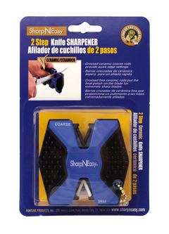 Accusharp 334C SharpNEasy 2-Step Fine, Coarse Ceramic Stone Sharpener Plastic Handle Black/Blue — view 3