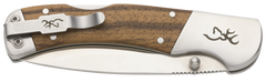 Browning Sage Creek Large 3.5" Folding Drop Point 9Cr18MoV Lockback - Brown Zebra Wood — view 3
