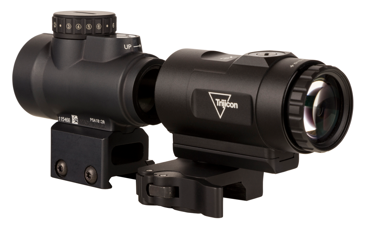 Trijicon MRO HD 1x/3x 25mm 2 MOA Red Dot / 68 MOA Circle Reflex Sight w/ 3x Magnifier - Matte Black — view 3