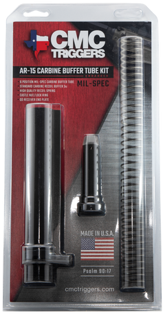 CMC Triggers 81626 Carbine Buffer Tube Kit Mil-Spec 6 Position AR-15 Black Anodized — view 3