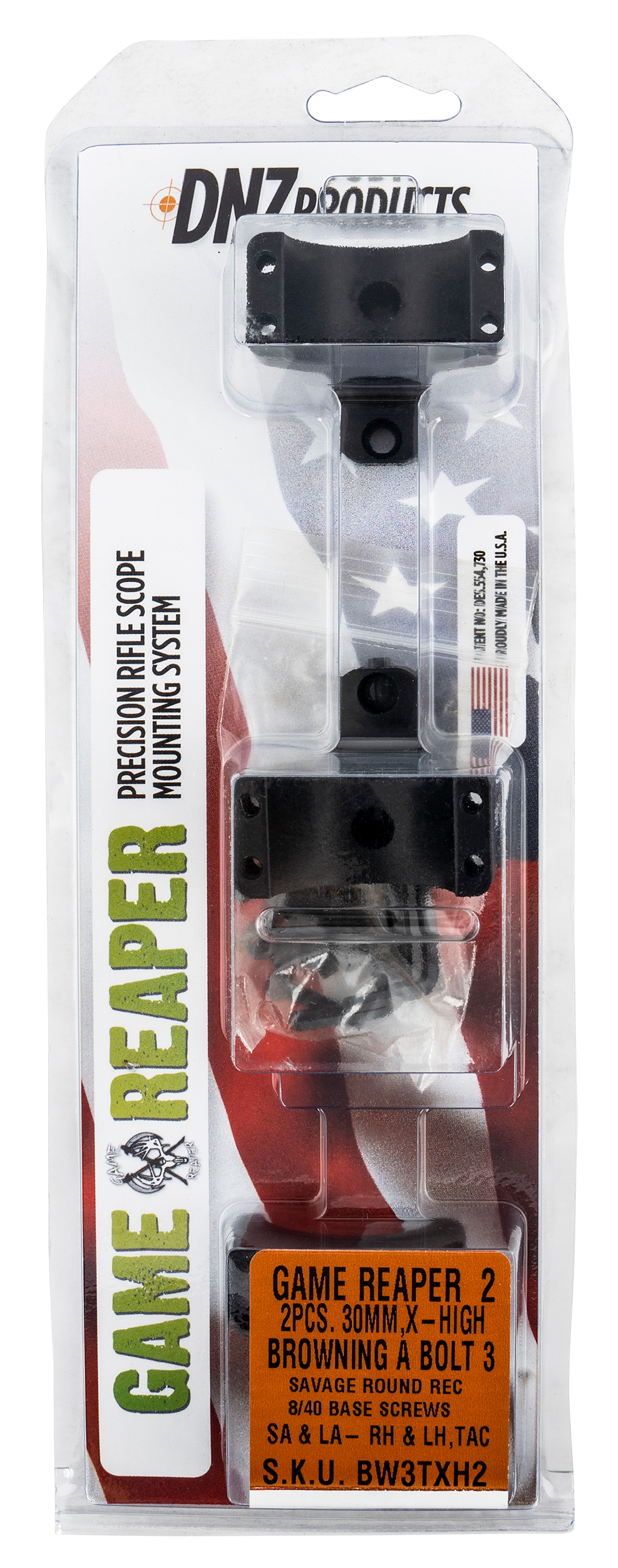 DNZ Game Reaper 2 2-Pc Scope Mount & Ring Combo 30mm X-High Matte Black - Browning A-Bolt 3 — view 3