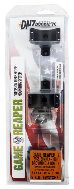 DNZ Game Reaper 2 2-Pc Scope Mount & Ring Combo 30mm X-High Matte Black - Browning A-Bolt 3 — view 3