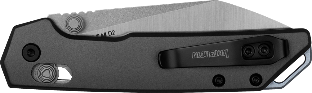 Kershaw Iridium Mini 2051R 3" Folding Reverse Tanto Plain D2 Steel Stonewashed Gray Anodized Aluminum Handle — view 3