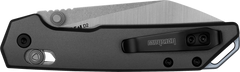 Kershaw Iridium Mini 2051R 3" Folding Reverse Tanto Plain D2 Steel Stonewashed Gray Anodized Aluminum Handle — view 3