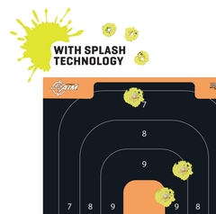 EZ-Aim Splash Reactive Self-Adhesive Silhouette Paper Target 12.5" x 18.25" Black/Orange - 25 Pack — view 3