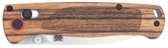 CobraTec Knives Bar Lock 3" Folding Plain Satin D2 Steel Blade 4.25" Zebrawood Handle — view 3