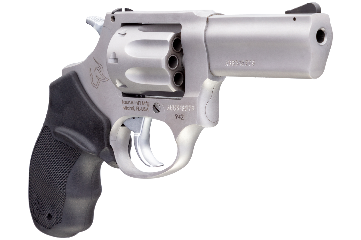 Taurus 942 22 LR 3" 8-Rd DA/SA Stainless Steel Revolver - Black Polymer Grip — view 3
