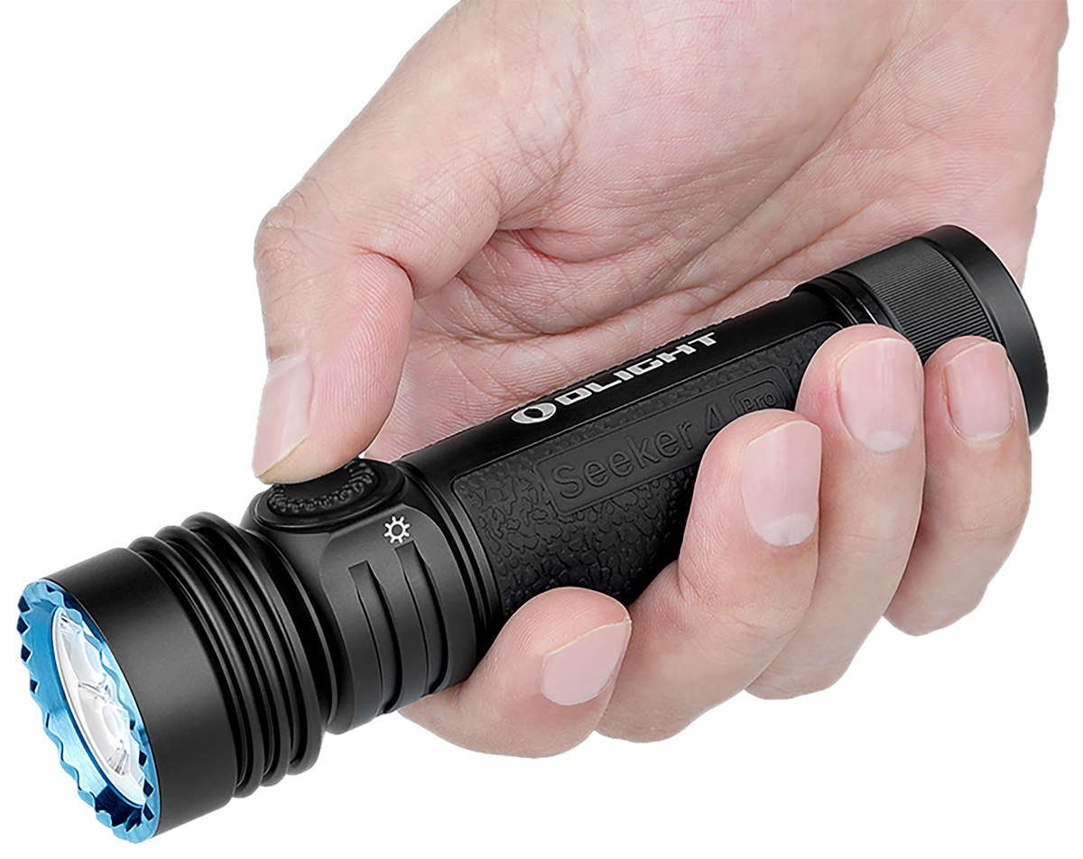 Olight Seeker 4 Pro 4600 Lumen Rechargeable LED Flashlight - Matte Black — view 3