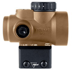 Trijicon MRO SD 1x25mm 2 MOA Green Dot Reflex Sight - Coyote Tan - Full Co-Witness Mount — view 3