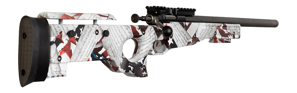 Crickett KSA2150-AMD Precision Ammendment 22 LR 16.10" 1-Rd Bolt Action Rifle - Red/White 2nd Amendment Synthetic Stock — view 3