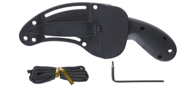 Columbia River CRKT 2516K Bear Claw 2.39" Fixed Hawkbill Plain Black Powder Coated AUS-8A SS Blade Black GRN Handle — view 3
