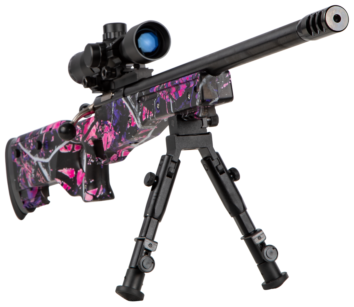 Crickett KSA2148 Precision Package 22 LR 16.12" 1-Rd Bolt Action Rifle - Muddy Girl Camo Stock — view 3