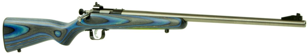 Crickett KSA2223 Youth 22 LR 16.12" 1-Rd Bolt Action Rifle - Blue Laminate Stock — view 3