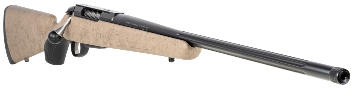 Tikka T3x Lite 7mm Rem Mag 3+1 24.3" Fluted Bolt-Action Rifle - Threaded, Muzzle Brake, Roughtech Tan Stock — view 3