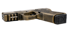 Black Rain Frontline Trump Custom 9mm Luger 4" 15+1 Semi-Auto Pistol - Gold Battleworn — view 3