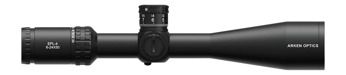 Arken EPL-4 6-24x50 FFP 30mm Rifle Scope - VPR MOA Reticle, Zero Stop, Matte Black — view 3