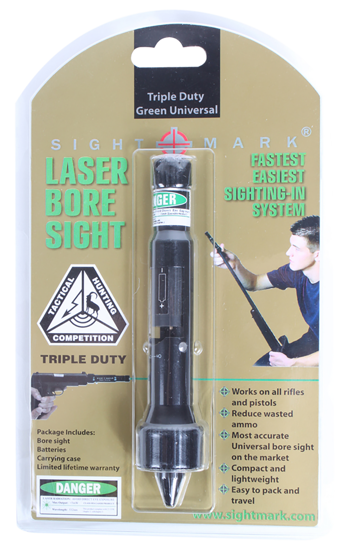 Sightmark Triple Duty Universal Green Laser Bore Sight .17-.50 Cal — view 3