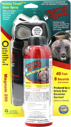 Counter Assault Bear Spray 10.2 oz Capsaicin 32 ft / 7-Second Range w/ Holster — view 3