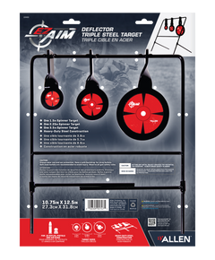 EZ-Aim 15403 Deflector Triple Spinner Steel Target System 3 Pack Black/Red — view 3