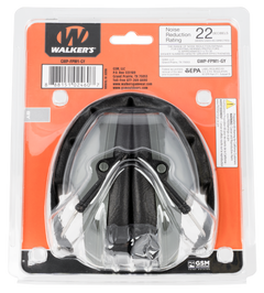 Walkers Game Ear Pro Low Profile Passive Muff 22 dB Over the Head Gray/Black Polymer — view 3
