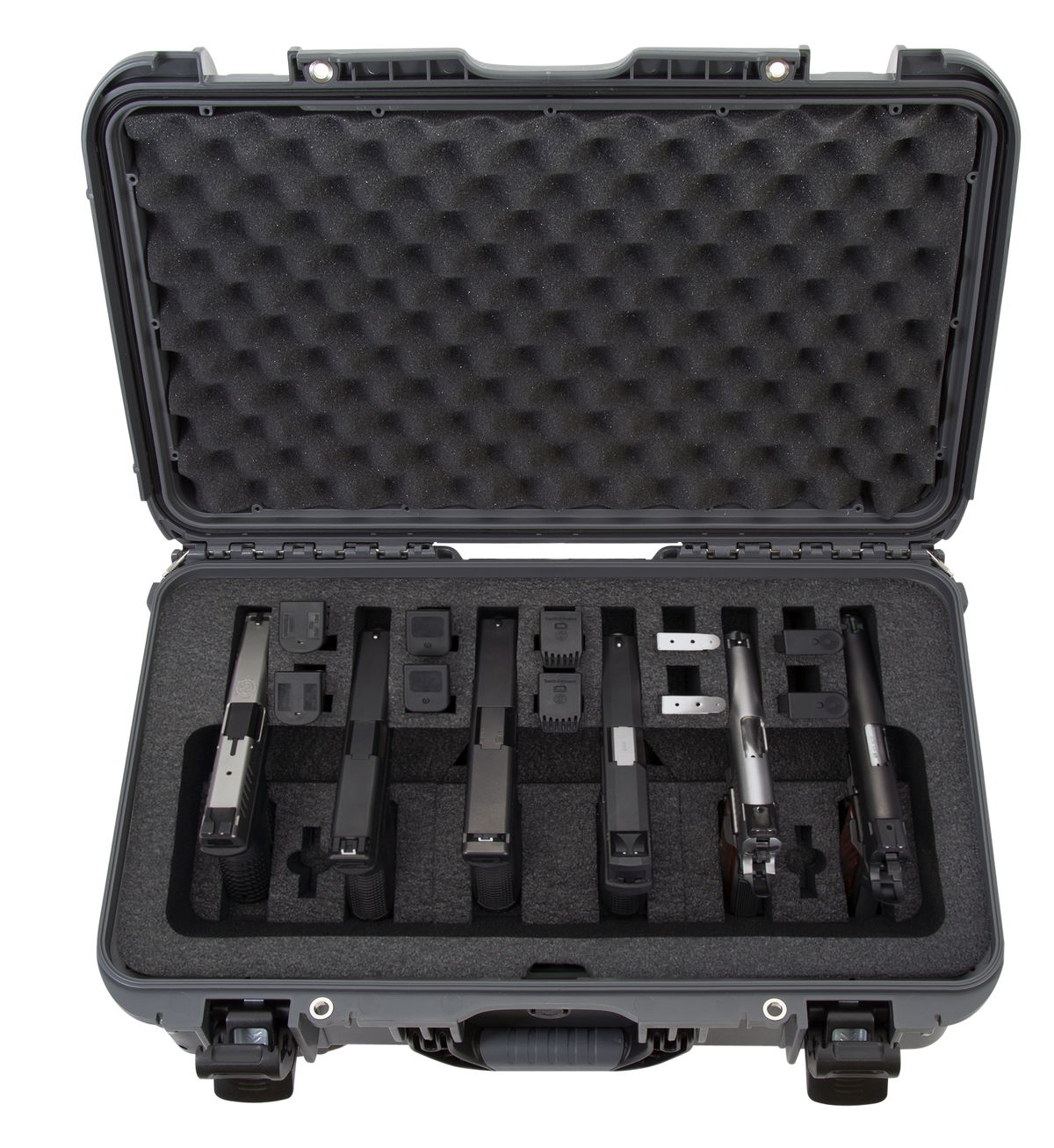 Nanuk 935 6 Up Gun Case Graphite Resin w/Wheels — view 3