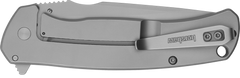 Kershaw 1416 Scour 3.3" Folding Drop Point Plain 8Cr13MoV - Bead Blasted Stainless Steel — view 3