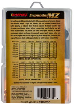 Barnes Bullets Expander MZ 50 Cal 250gr Muzzleloader Hollow Point 24-Rd Box — view 3
