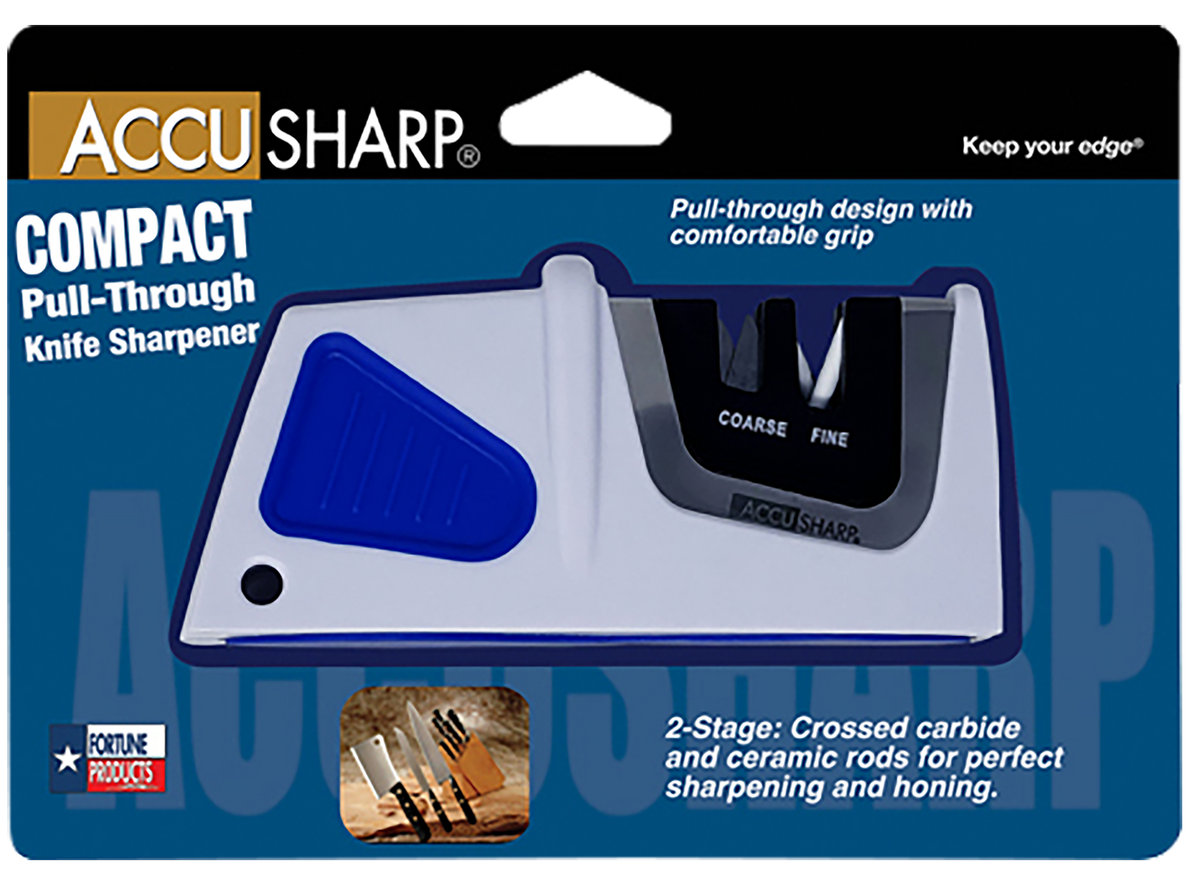 Accusharp 080C Pull-Through Sharpener Fine Diamond Tungsten Carbide Plastic Handle Blue/White — view 3
