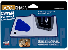 Accusharp 080C Pull-Through Sharpener Fine Diamond Tungsten Carbide Plastic Handle Blue/White — view 3