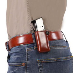 Galco SMC26 Single Mag Case Tan Leather Belt Loop 1.75" Wide - Fits Taurus PT945 — view 3