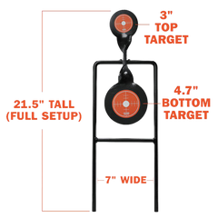 Champion Targets 40875 Gong Spinner Target 3" / 4.7" Black/Orange Steel Standing — view 3