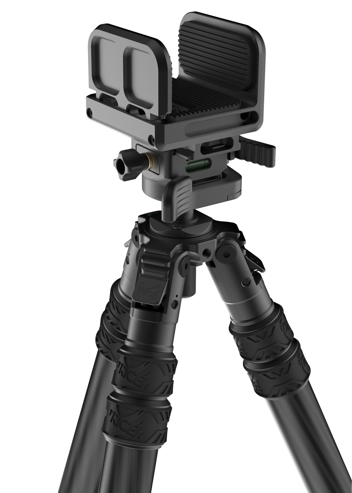 Tricer HK-KIT-1 Carbon Fiber Shooting Tripod Kit w/ Clamp Head - Black — view 3