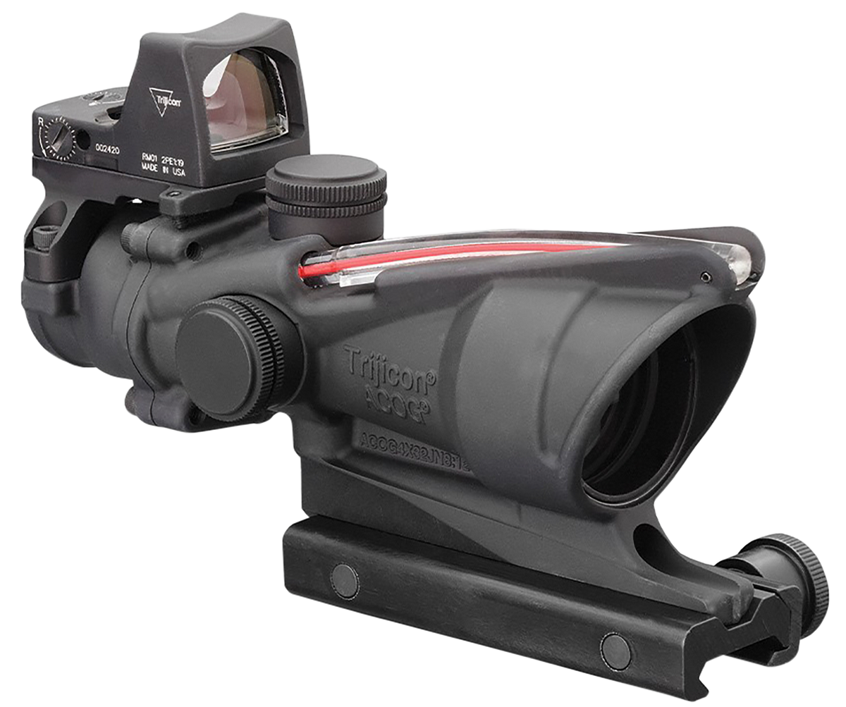 Trijicon 100550 ACOG Combo Matte Black 4x32mm Illuminated Red Crosshair .223 BDC w/ RMR Type 2 — view 3