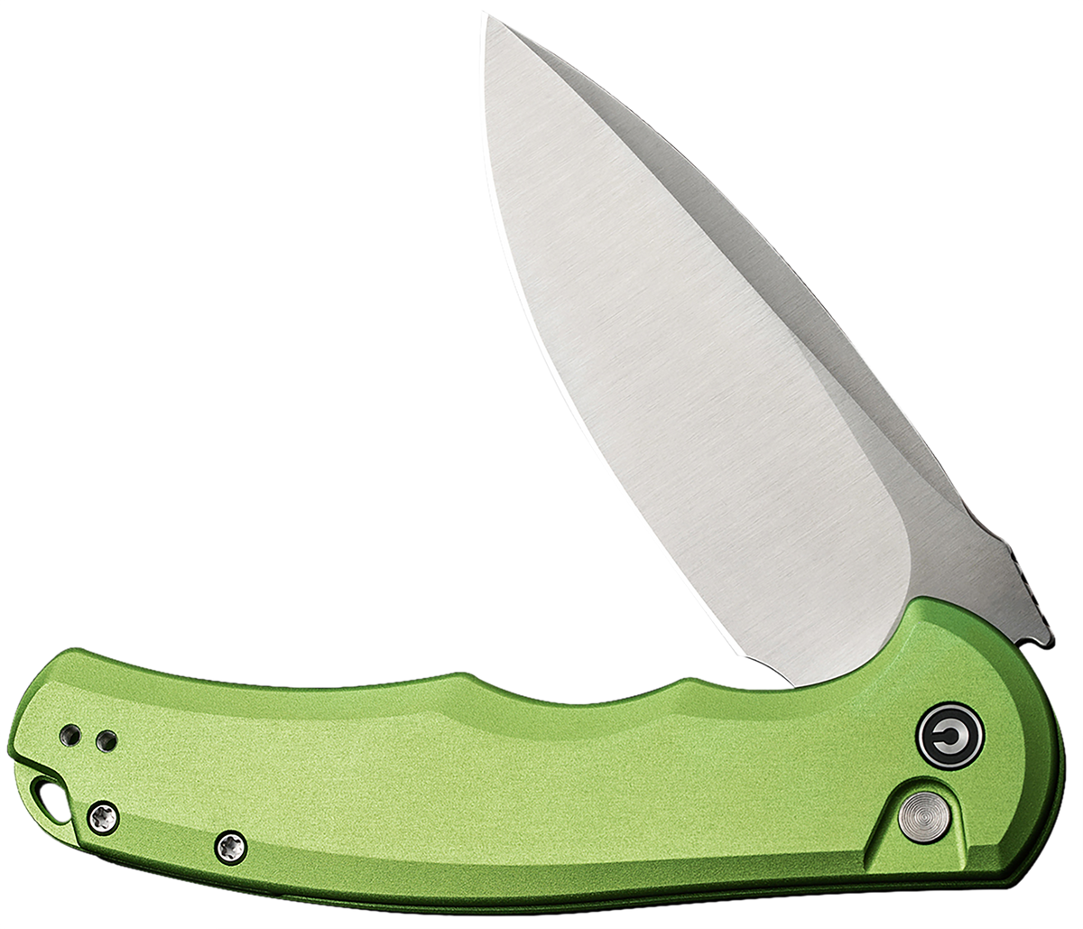 Civivi Knives Praxis 3.75" Folding Drop Point Plain Satin Nitro-V Steel - Lime Green Aluminum Handle — view 3