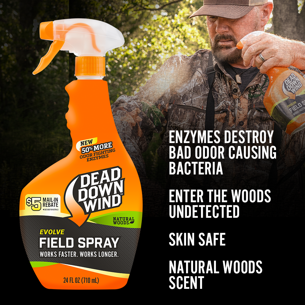 Dead Down Wind Evolve Field Spray Cover Scent Natural Woods 24 oz Trigger Spray — view 3