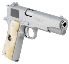 Iver Johnson Arms 1911 38 Super 5" 8+1 Semi-Auto Pistol - Chrome/Pearl — view 3