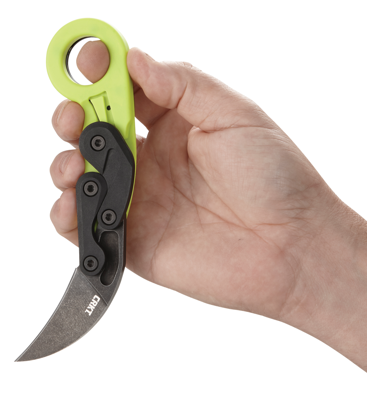 Columbia River Provoke Zap 2.47" Folding Hawkbill Plain 4116 SS Black Stonewash Green Grivory — view 3