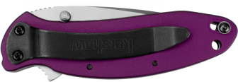 Kershaw Scallion 2.40" Folding Drop Point Plain 420HC SS Knife - Purple Anodized Aluminum — view 3