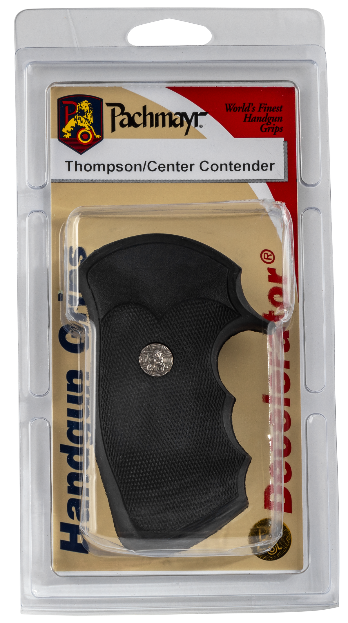 Pachmayr Decelerator Pistol Grip for T/C Contender - Checkered Black Rubber with Finger Grooves — view 3