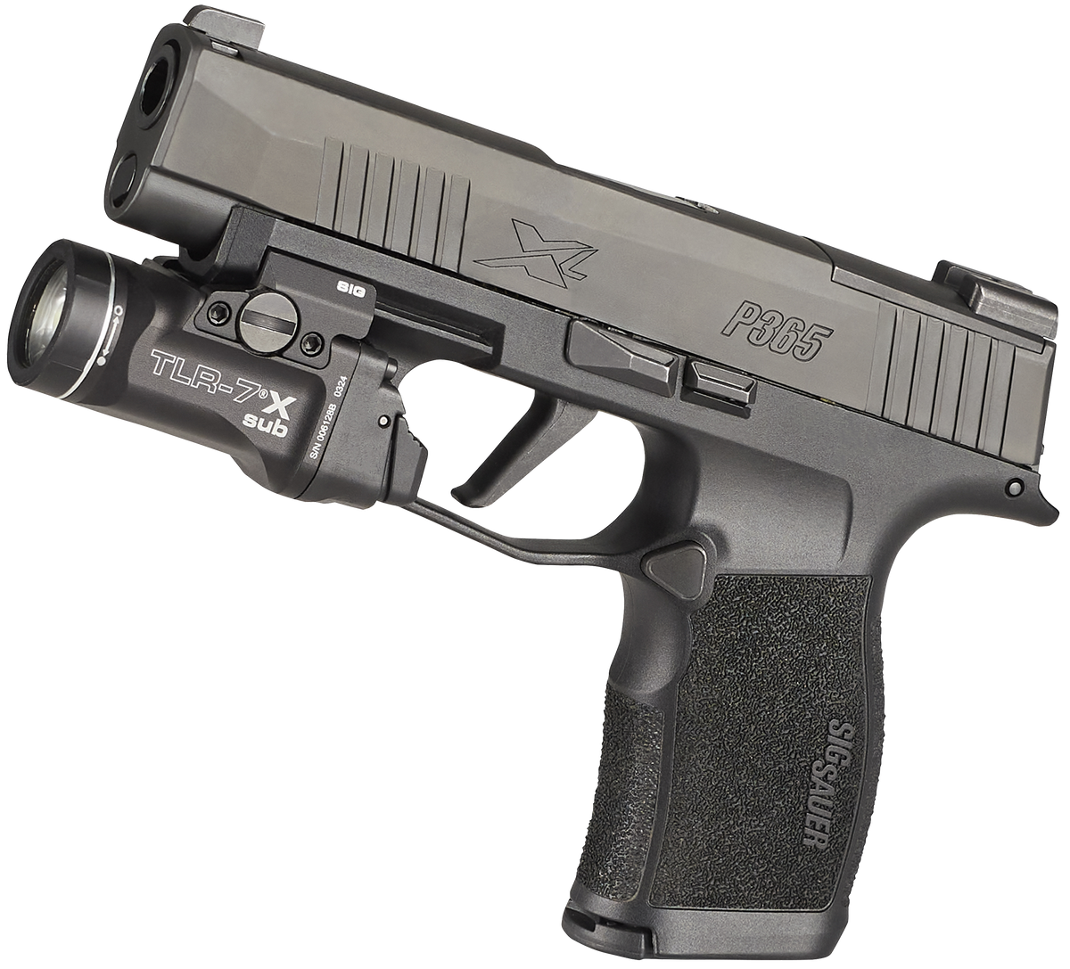 Streamlight 69401 TLR-7 X Sub 500 Lumen White LED Weapon Light for Sig Sauer P365/P365 XL - Black Anodized — view 3