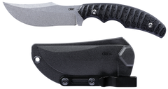 Columbia River CRKT 3610 Burrower 3.66" Fixed Clip Point Plain Stonewashed D2 Steel Black Micarta Knife — view 3