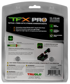 TruGlo TFX Pro CZ P10 Green Tritium Fiber Optic Sight Set — view 3